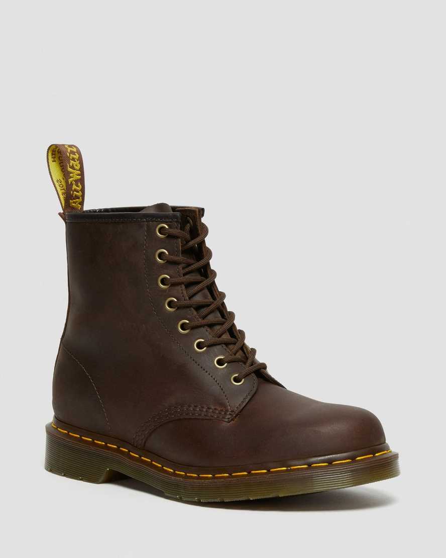 Dr. Martens 1460 Crazy Horse Deri Erkek Bağcıklı Bot - Bot Koyu Kahverengi |BVHTF5967|